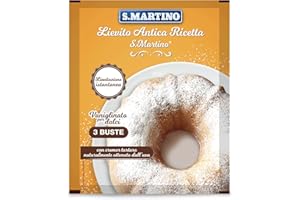 S.MARTINO - Lievito Antica Ricetta Vaniglinato, per Dolci da Forno a Lievitazione Istantanea con Cremor Tartaro Naturale, 3 Buste da 16 g l'una, 48g tot, Senza Glutine, Made in Italy