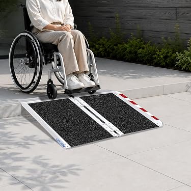 FabaCare Schwellenrampe Gummi, Rampe für Türschwellen, grau, Türschwellenrampe, Rollstuhlrampe, 40 mm x 250 mm x 1000 mm, Schwellenhöhe 4 cm FabaCare Schwellenrampe Gummi, Rampe für Türschwellen, grau, Türschwellenrampe, Rollstuhlrampe, 40 mm x 250 mm x 1000 mm, Schwellenhöhe 4 cm