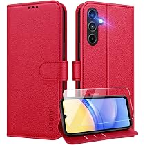 VISOUL Custodia Compatibile con iPhone 15 Pro, Flip Vera Pelle Portafoglio Custodia con Porta Carte Funzione di Supporto Custodia a Libro per iPhone