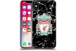Head Case Designs Officially Licensed Liverpool Football Club Black Crest Marble Hard Back Case Compatible With Apple iPhone X/iPhone XS