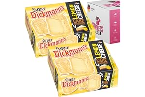 SWEETS´N FOOD Super Dickmann’s Lemon Cheesecake 6er Schaumküsse | Schaumwaffeln Schokoküsse | zartes Schaumgebäck mit Zitronen-Käsekuchen-Geschmack | 2–12 Packungen à 168g (2 x 168g)