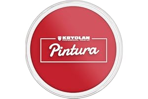 Kryolan Pintura Water Color Maquillage 25 ml, couleur : ruby, lavable, végétalien, sans parfum, sans paraben, sans gluten, idéal pour les enfants, les fêtes, le carnaval et Halloween