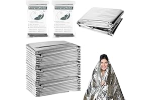ZONJIE Lot de 16 couvertures thermiques de survie en aluminium, réfléchissantes, parfaites pour l'extérieur, la randonnée, la survie, les marathons