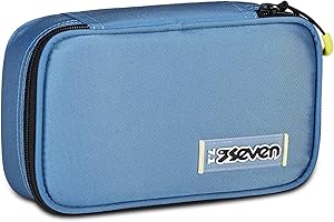 Seven Astuccio Scuola Quick Case, Azzurro, Freethink, Portapenne Completo Di Penne, Matite, Colori, Accessori Zaino, Elementari, Medie, Ragazzo Ragazza