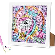 Kit De Pintura De Diamantes Mariposa Para Niños - Marco De Madera Incluido - Arte DIY 5D - Regalo Creativo Para Niñas Y Decoración Del Hogar