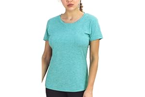 icyzone Sport T-Shirt Damen Kurzarm Laufshirt - Atmungsaktive Fitness Gym Shirt Schnell Trockened Funktionsshirt