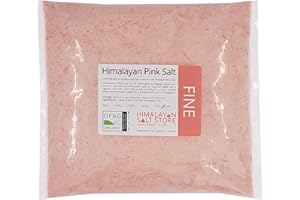 HIMALAYAN SALT STORE Pink Himalayan Rock Salt | Food Grade - FINE | Certified for Organic Use | Natural Unrefined for Table / Bath (KG 1)