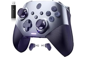 EasySMX X10 Controlador de PC con disparadores de reverberación y joysticks, Controlador inalámbrico Bluetooth con Botones mecánicos, sin Zonas de Deriva y Muerto, compat