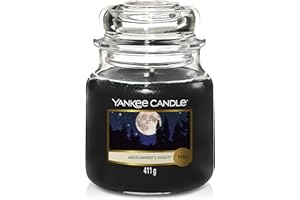 Yankee Candle vela aromática en tarro mediano, noche de verano, duración de combustión de hasta 75 horas