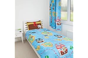 Zappi Co Piraat Pirate Design Children's Bed Linen Pillowcase Children Boys Girls Toddler Bedding Set with Matching Pillowcase