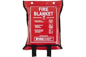 Firechief SVB3/K100-P Premium Kitemarked Fire Blanket | Large Fire Blanket (1.2 m x 1.8 m) | Suited To Use In Kitchen, Study, Garage, Caravan