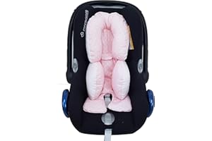BORDA Y MÁS Riduttore universale REVERSIBILE per maxi cosi, gruppo 0, il seggiolino auto o il passeggino. Disponibili in vari modelli e colori. (Stelle INVERNO Rosa)