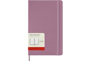 Moleskine Daglig planerare 2027, hårt omslag 12 månaders dagbok med elastisk stängning, stor 13 x 21 cm, majestätisk
