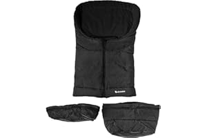 Altabebe Alpin 2 In1 Sacco Termico Invernale per Passeggino, Grigio Scuro - Nero - 800 g