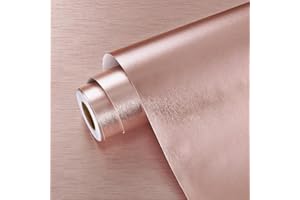 Yullpaper Papier Peint Or Rose Papier Adhesif pour Meuble Cuisine Revêtement Plan De Travail Adhésif Papier Peint Adhesif Meuble Rouleau Adhesif Decoratif Or Rose Film Autocollant Meuble 40cm x 300cm