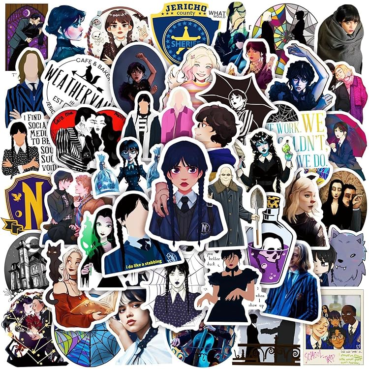 The New Hot Enamel Lapel Pins Custom Scary Metal Cartoon Badge Wholesale Gothic Wednesday Addams Family Campy Enamel Pin For Bag