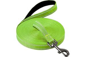 COMSLE Guinzaglio Addestramento per Cani, Lunghina per Cane Cani 3 metri / 5 metri / 10 metri / 15metri / 20metri con Gancio Robusto e Manico Imbotita, Guinzaglio per Cani Piccola e Taglia Grande