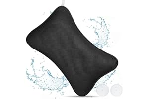 flintronic Badewannenkissen, Ergonomisches Luxus-Badewannenkissen, 3D-Badekissen für die Badewanne mit 2 Leistungsstarken Saugnäpfen für Home Spa und Badewannen Stützt Kopf, Nacken, Schultern, Rücken