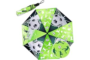 DPKOW Parasol piłkarski, składany parasol piłkarski, zmieniający kolor w deszczu, z osłoną ochronną