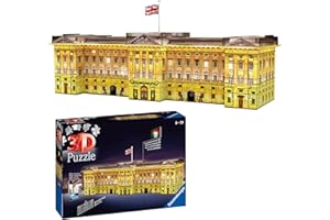 Ravensburger Buckingham Palace 3D Jigsaw Puzzle for Adults and Kids Age 8 Years Up - Night Edition with LED Lighting - 216 Pieces + Accessories - No Glue Required