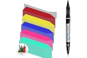 PALPROT 300 Pcs Multi-Coloured Plastic Plant Labels for Outdoor Plants with Water-Based Pen, Reusable Plant Markers Plant Tags for Outdoor Plants, Plant Name Sticks Seed Labels Plant Name Tags Garden Labels