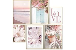 OHBIMBA - Laminas Decorativas Pared | Laminas para Cuadros Decoracion Salon Modernos | Laminas para enmarcar | Cuadros Decoracion dormitorios SIN Marcos | Tamaño 4xA3 y 2xA4 (Florence)