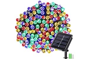 NEXVIN Guirlande Lumineuse Exterieure Solaire, 20M 200 LED Guirlande Solaire Etanche, Lampe Décoratives pour Jardin, Patio, Clôture (Multicolore)