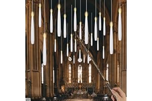 ‎ELDNACELE Eldnacele 22 Stück Flackernde Schwebende Kerzen mit Zauberstab und 6H Timerfunktion, LED Stabkerzen mit Fernbedienung, Flammenlose Hängende Fliegende Kerzen für Halloween Deko (15,5 cm, weiß)