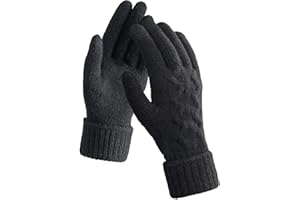 TRENDOUX Guantes Mujer Invierno Termicos: Guantes de Punto Tactiles Movil Forros Cálido, Guantes Calientes Mujer para Frio Correr Nieve Ciclismo Deporte Conducir, Talla Única