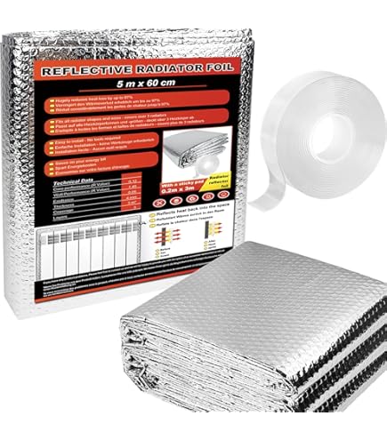 XMTECH Isolatiefolie, dubbellaags aluminiumfolie, 1 x 15 m, 200 g/m², aluminium luchtkussenfolie voor dak-, vloer- en wandisolatie, reflectiefolie