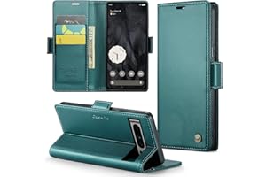 Rerzoiro Handyhülle für Google Pixel 8 Pro Hülle, Premium PU Lederhülle Klappbar Flip Case [RFID Blocker] Tasche Magnet Kartenfach Klapphülle Schutzhülle für Google 8 Pro, Türkis