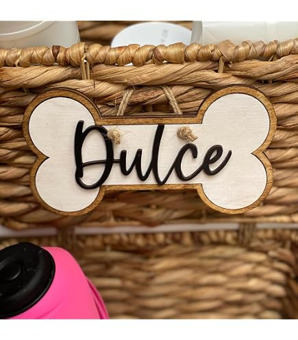Gravur HolzHund Name Knochen Förmiges Schild, Hund Produktbild-Vorschau 3