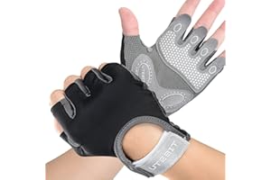 UTEBIT Gants de Fitness, Gants Musculation Respirants pour Homme et Femme avec Soutien au Poignet Protection de la Paume pour Vélo, VTT, Entraînements, Gym, Gymnastique, Halterophilie