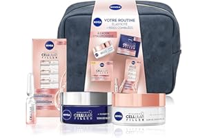 NIVEA Trousse Cellular Elasticity (1 x 1 pce), Trousse de toilette garnie contenant 3 soins visage anti-âge, Vanity pour femme idéal à emporter partout avec soi