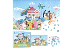 SIDESEA Calendario dell'Avvento Puzzle 2024 per bambini, 200 pezzi Calendario dell'Avvento 2024/2025 Ragazze Ragazzi Manga Calendario dell'Avvento Calendario dell'Avvento creativo Puzzle Bambini Natale Puzzle