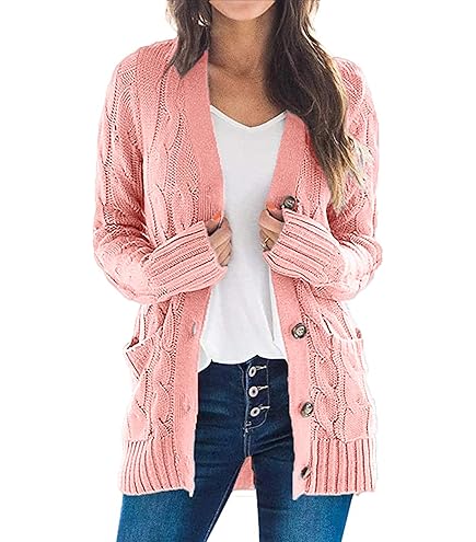 Gilet Femme,Cardigans Courts Tricotés Pour Femmes Style Preppy Marron Argyle Bouton À Carreaux Manches Longues Pulls Ouverts Sur Le Devant Cardigan Automne Vintage Doux Tricot Veste Manteau, Taill