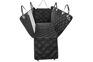 Meadowlark® Housse de siège pour Chien Voiture Universelle Imperméable! Protection complète banquette arrière véhicule + portières + 2 appuis-tête. Couverture pour Animaux avec Fenêtre Réseau