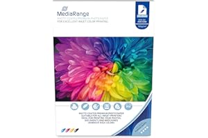 MediaRange Matowy papier fotograficzny A4 do drukarek atramentowych, 105 g, 100 arkuszy