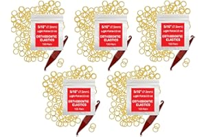 PRAIRIE HORSE SUPPLY 5/16 Inch Orthodontic Elastic Rubber Bands, 500 Pack, Natural, Light 2.5 Ounce Small Rubberbands Dreadlocks Hair Braids Fix Tooth Gap, Free Elastic Placer for Braces