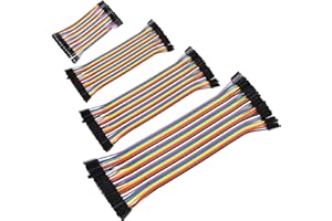 Leloco Dupont Jumper Kabel Set 160PCS,Female-Female, Kabel Steckbrücken 28AWG 10/20/30/40cm, Mehrfarbige Jumper Wire mit Dupont Stecker für Arduino, Raspberry Pi & Elektronikprojekte