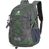Outplea 25L Small Hiking Backpack for Men Women, Green | Mountain Backpack with Chest Strap, Lightweight Sports Backpacks for