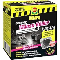 Compo Cumarax Mäuse-Köder Paste inklusive Mäuse-Köderbox, Anwendungsfertige Portionsbeutel, 40 g