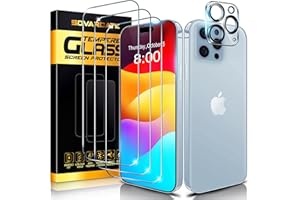 SOVARCATE iPhone 15 Pro Max Panzerglas 3 Stück [6,7 Zoll] Displayschutz Handy Schutzfolie inkl. 1x Kameraschutz - Displayschutzglas Blasenfrei, Anti Fingerabdruck, HD Klar, 9H Screen Protector