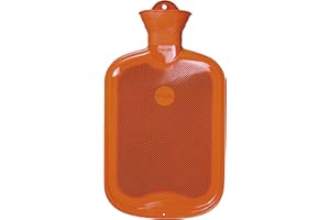 HOMKEEN 2,0 Liter Sänger Gummi-Wärmflasche (orange)