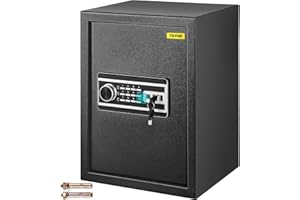 VEVOR Caja Fuerte de Seguridad con Huella Dactilar 60L Caja Fuerte Antirrobo del Hogar 34,5 x 20 x 46,5 cm Huella Digital Contraseña Llave WiFi Abierto del Hotel de Oficina en Casa Caja de Seguridad