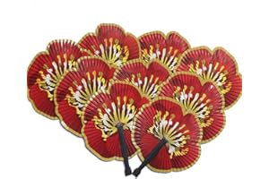 Icelus Pack of 24 Paper Fans, Hand Fans, Wedding Fans, Pocket Fans, Folding Fans, Guest Gift for Summer Occasions, Party, Outdoor Weddings, DIY, Wall Decoration