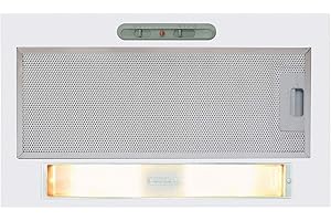 CATA G-45 WH – Gruppo Filtrante da Incasso 51 cm, 335 m³/h, 2 Velocità, LED, Bianco, Filtro Metallico Lavabile, Ø120 mm