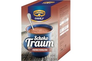 ‎KRÜGER KRÜGER Family Schoko Traum Trinkschokolade I Kakao-Pulver zum anrühren I 8x 250g (10 Sachets)