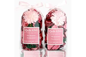 Qingbei Rina Pot pourri Bags, Pink Pot pourri Bowl Filler,Rose Scented Pot pourri Dried Flower,Home Fragrance Sachet,Bathroom Decor-Small