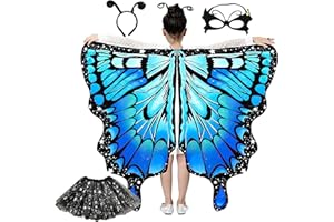 YIZHIXIANGQ Alas Mariposa Niño, 4pcs Disfraz Mariposa Niño, Capa Mariposa Niña, Disfraz Alas Mariposa Niños, Capa de Alas de Mariposa, Adecuado para Niñas en Carnaval, Fiesta de Juegos de Rol